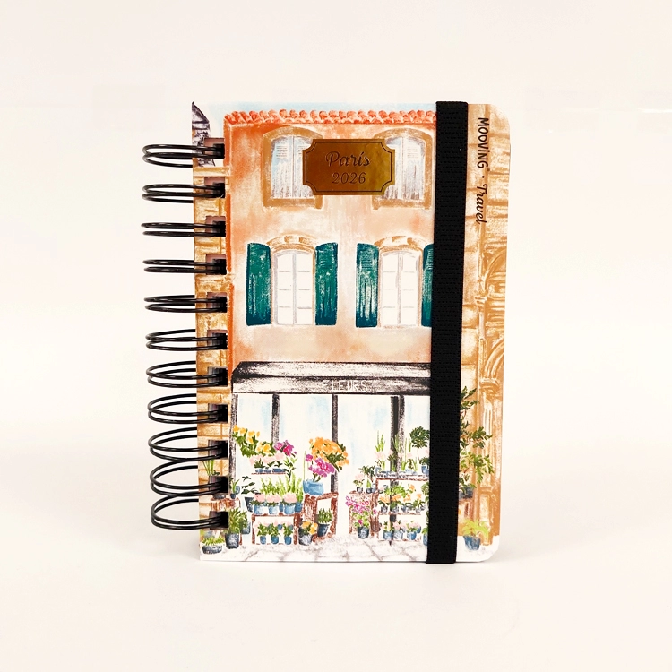Agenda Mooving 2026 Travel Paris Dia por Pagina 10x15 cm con Espiral Art.1403105
